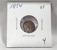 1854 Three Cent Silver VF