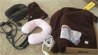 HEATED THROW BLANKET, NECK PILLOWS, AND MORE