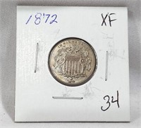 1872 Nickel XF