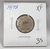 1872 Nickel XF