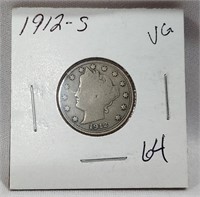 1912-S Nickel VG-Rev. Digs