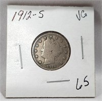 1912-S Nickel VG