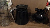 FRANKOMA PITCHER AND BOWL, KEURIG CARAFFE, AND
