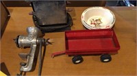 ERTL TOY WAGON, VINTAGE TOASTER, SCOPE COVER,