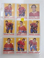 10 MONTREAL CANADIANS 1970-71 OPC CARDS