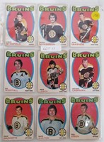 11 BOSTON BRUINS 1971-72 OPC CARDS