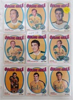 13 CALIFORNIA GOLDEN SEALS 1971-72 OPC CARDS