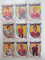 9 MONTREAL CANADIENS 1971-72 OPC CARDS