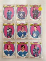 14 TORONTO MAPLE LEAFS 1971-72 OPC CARDS