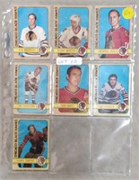 7 CHICAGO BLACK HAWKS 1972-73 OPC CARDS