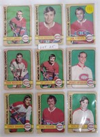 9 MONTREAL CANADIENS 1972-72 OPC CARDS