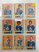 11 TORONTO MAPLE LEAFS 1972-73 OPC CARDS