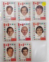 8 SUMMIT SERIES-CANADA/RUSSIA 1972-73 OPC CARDS