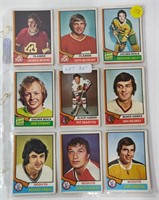 17 MISCELLANEOUS 1974-75 OPC CARDS
