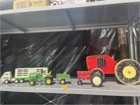 Vintage Tonka truck and tractors
