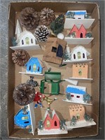 Vintage paper Christmas houses