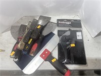 PVC pipe cutter, dry wall and putty knives