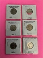 6 uncirculated Jefferson nickels