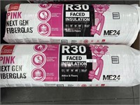 (2) rolls of faced insulation