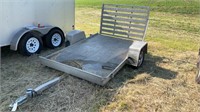 Aluma Aluminum trailer, 2” ball, ramp, 8ftx64”,
