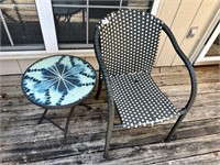 LAWN CHAIR AND TABLE