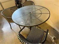 PATIO TABLE WITH 3 CHAIRS