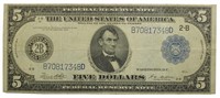 VF Series 1914 $5 Federal Reserve Note