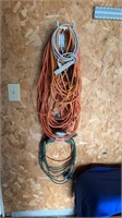 Multiple extension cords of various lengths