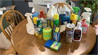 Cleaning supplies all half or over half full