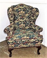 Ethan Allen Wingback Chair with Ball and