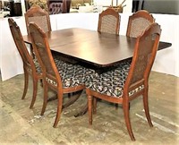 Vintage Drop Leaf Dining Table and Six