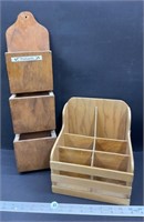2 Wooden Organizers.  NO SHIPPING