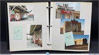 Binder of Photos of Rail Stations.