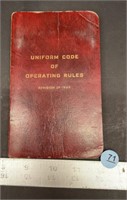 Uniform Code of Operating Rules Revision of 1962