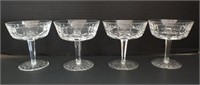 WATERFORD CRYSTAL CHAMPAGNE STEMS (4)