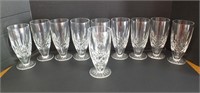 WATERFORD CRYSTAL WATER GOBLETS (10)