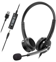 New Nulaxy USB Headset with Microphone, 3.5mm