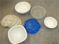 MICROWAVE PLATE COVERS, CHOPPER, BOWLS