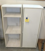(2) SMALL STORAGE UNITS - ONE WITH DOOR