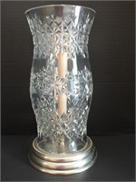 WATERFORD CRYSTAL CANDLE STICK W/ CRYSTAL CHIMNEY