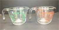 (2) GLASS PYREX MEASURING CUPS