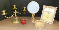 2-SIDED MIRROR, CANDLE HOLDER, APPLE BELL