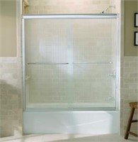59-5/8” × 58-5/16” Frameless Sliding Shower Door