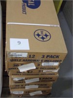 6 boxes 3 packs 36x12 in shelf & hardware inc