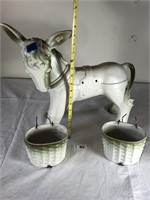 Porcelain Donkey Planter
