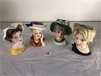 Lot of Vintage Head Vases