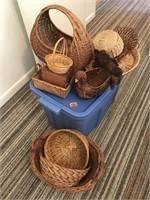 BOX LOT: Various Style Baskets