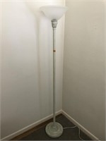 Vintage Metal Floor Lamp, 69” Tall w/ Globe