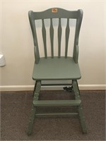 Vintage Painted Wooden High Chair