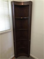 Vintage Wooden Corner Shelf, 5 Fixed Shelves